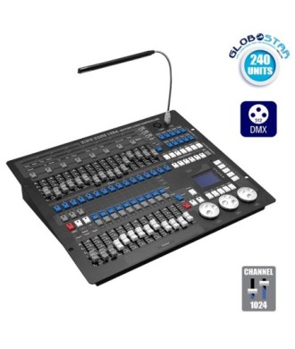 Επαγγελματική Κονσόλα Φωτισμού KING KONG 1024 Κανάλια USB LCD Display DMX512 GloboStar 49765